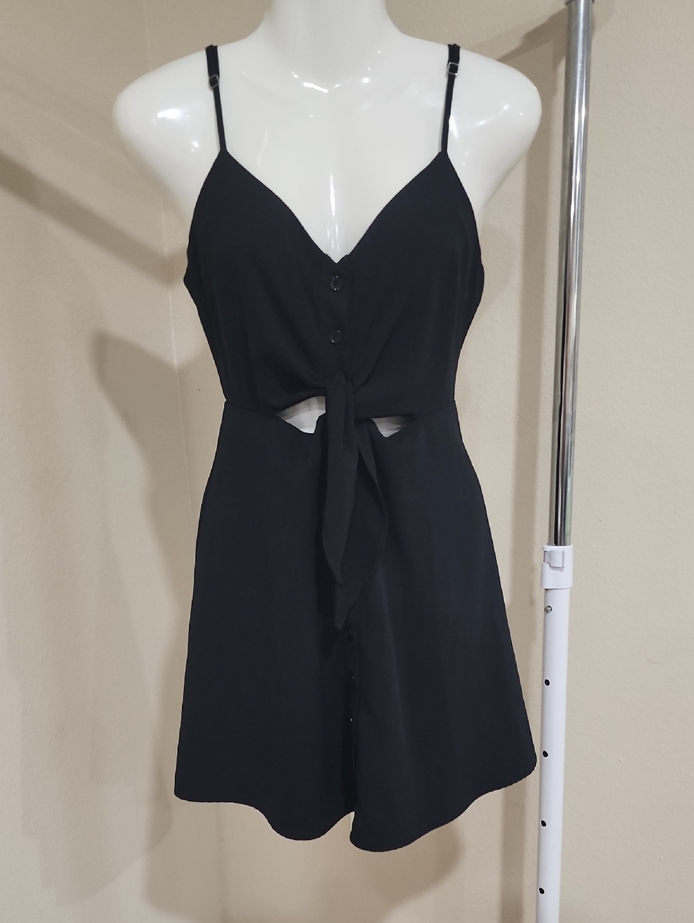 Forever 21 Black Button-Down Mini Dress